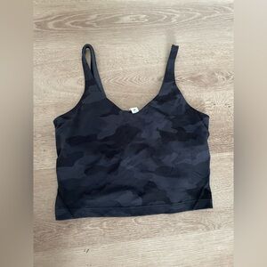 Black Camouflage Crop Top